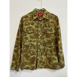 2012 Supreme Safari Woodland Camouflage Button Up Shirt Long Sleeve Men's Medium